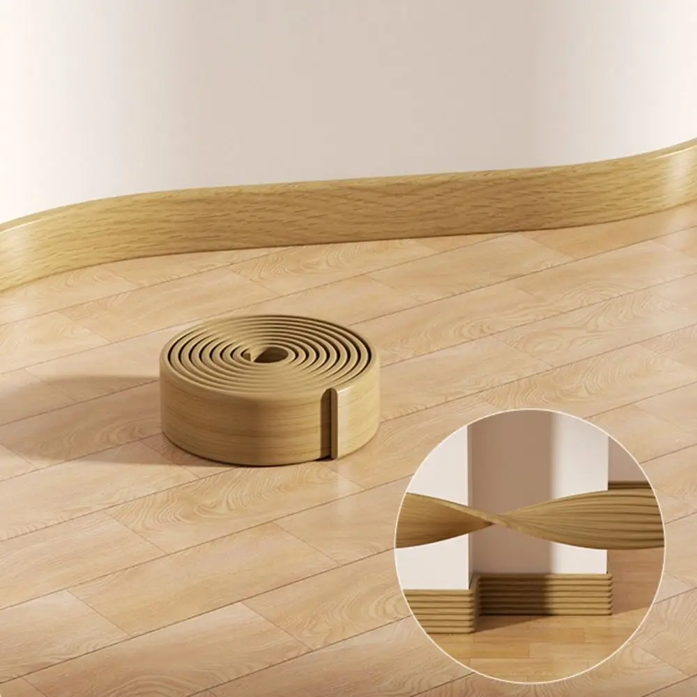 High Quality Thickened Wall Baseboard Anti-collision Soft Skirting Line 3D Self Adhesive Molding Trim Living Room