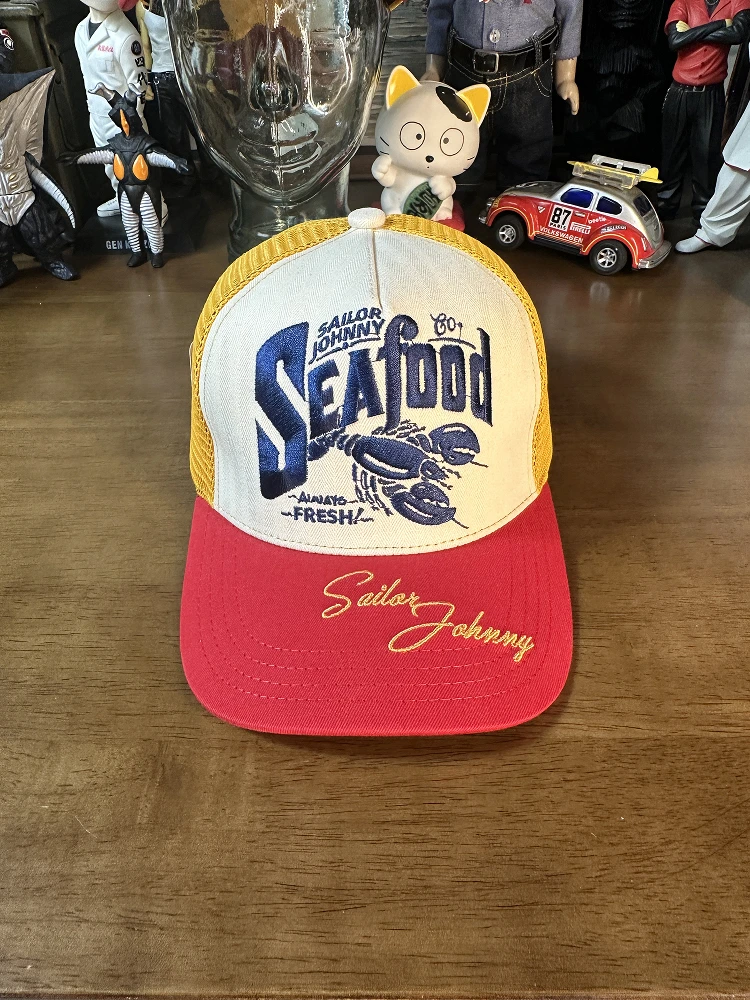 Sailor Johnny Retro Heavy Embroidery Truck Baseball Cap Unisex Large Head Size Cotton Hat for Youth Beach Autumn Winter Wear