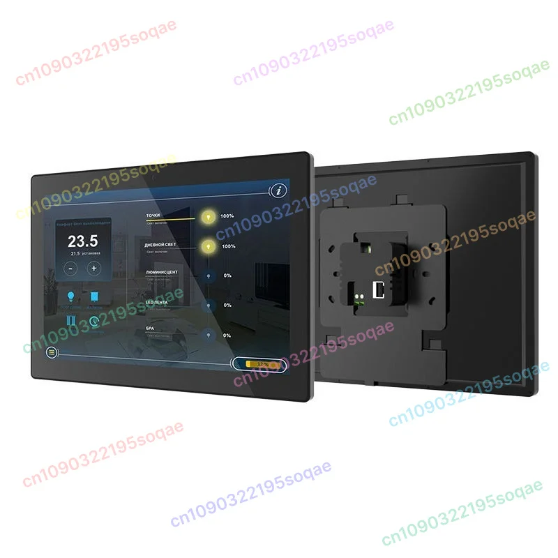 

10 inch Smart Home Wall Panel Android Touch Screen, PoE RS485 Flush Mount Control Panel for Home Automation