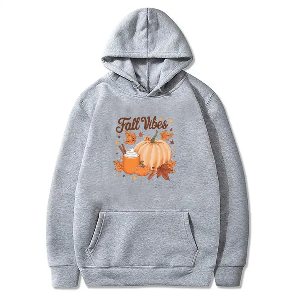 Fall Vibes Pumpkin Spice Graphic Hooded Harvest Season Sweatshirt Women Winter Casual Long Sleeve Pullover Aesthetic Y2k Hoodie view 4
