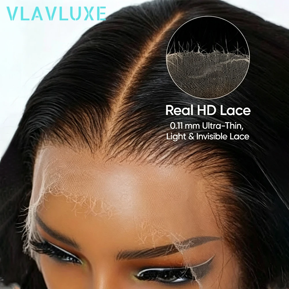 Human Hair 9x6/6x6/7x7/7x5 Real HD Glueless Wig Straight Skinlike HD PrePlucked No Glue 400 Density 16-36 Inches Ready To Go Wig