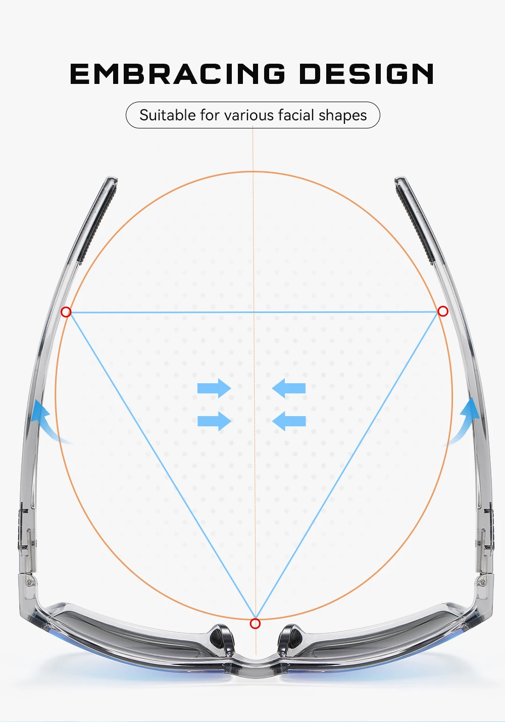 KDEAM Übergroße Herren-Sonnenbrille, polarisiert, TR90, große Sonnenbrille, Breite 160 mm, Schutzhülle im Lieferumfang enthalten, KD0737 MAX – Detail 6