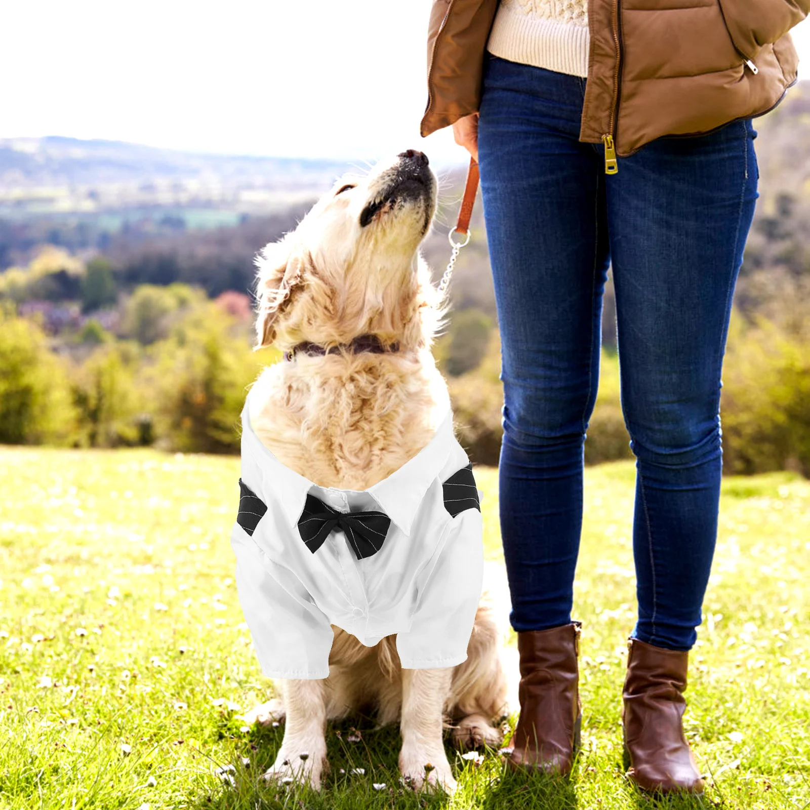 

Pet Costume Puppy Formal Dress Thin Dog Suit Wedding Party Attire Attractive Skin-Friendly Reusable Outfit Cat Shirt