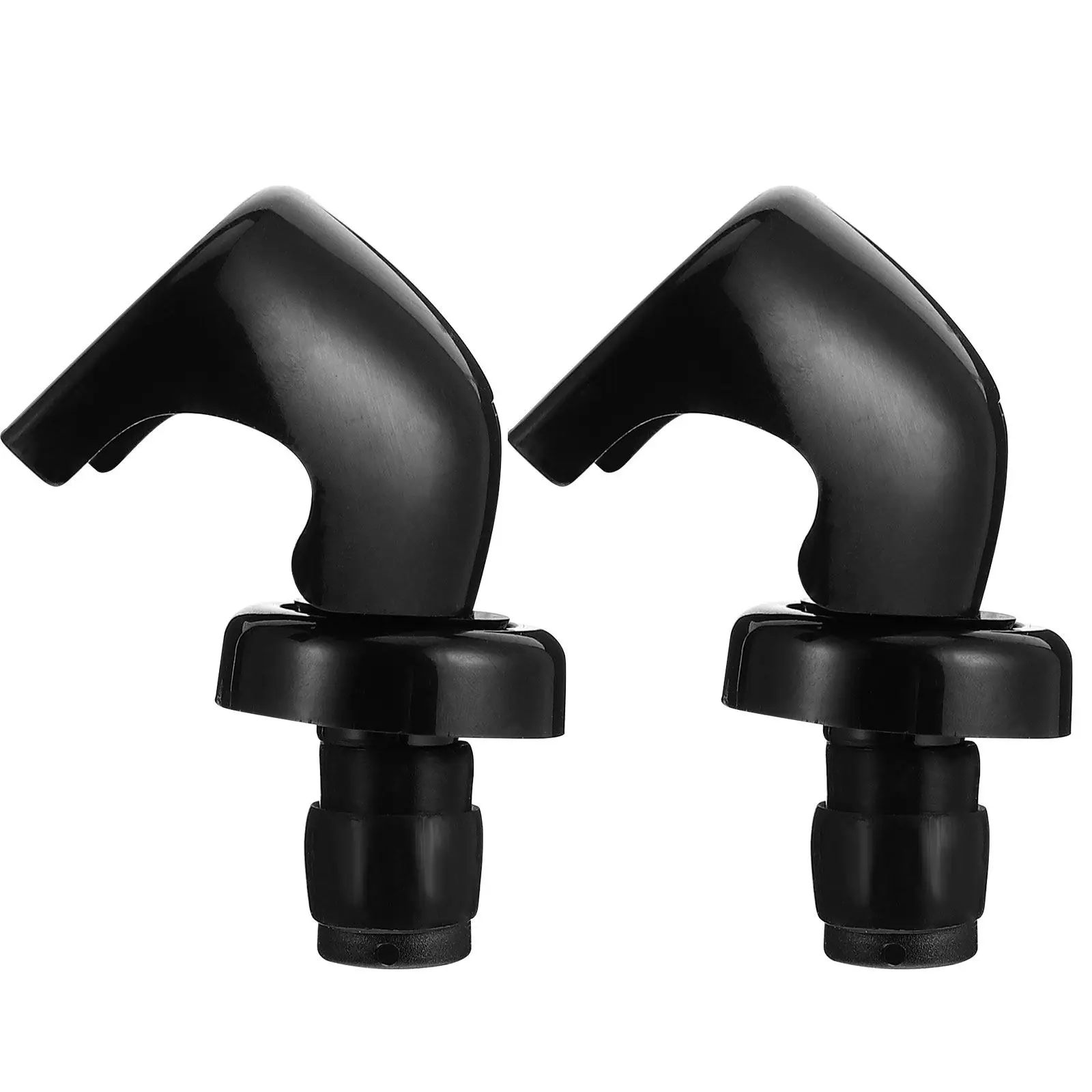 2Pcs Silicone Wine Bottle Stopper Acrylic Vacuum Plug Airtight Cork Beverage Sealing Preserver for Bar Kitchen Storage