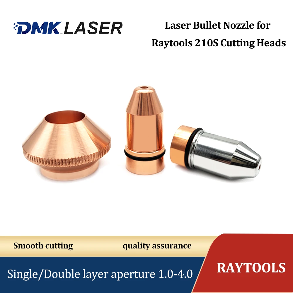 Raytools Laser Nozzles Single Double Caliber 1.0-4.0mm Bullet Nozzle For Raytools BT210S LaserMech Fiber Laser Cutting Head