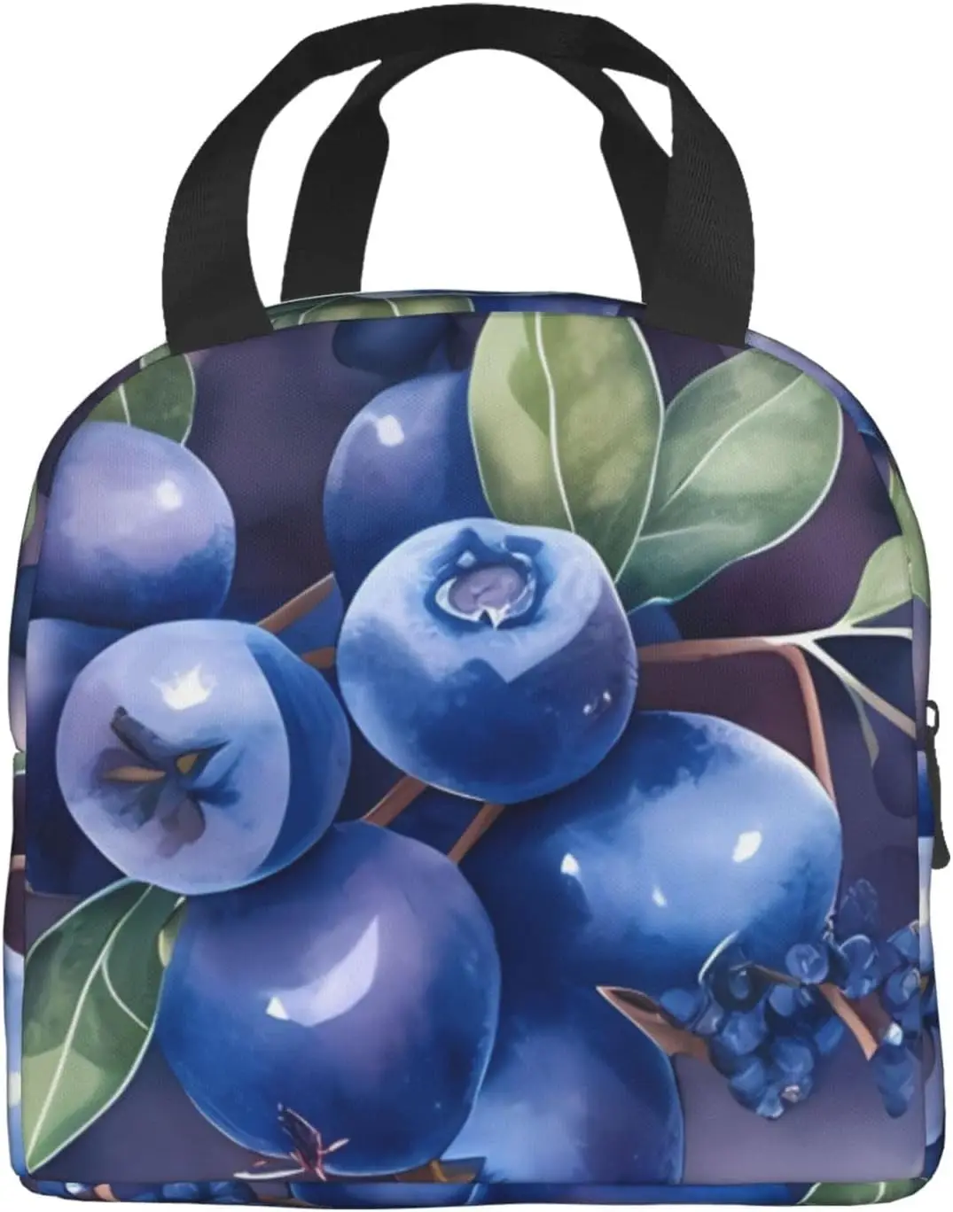 Borsa per il pranzo isolata con mirtilli di frutta estiva, borsa termica per il pranzo congelabile impermeabile Bento Lu nch Box, borsa per donna uomo Lun ch