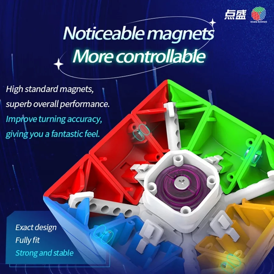 Diansheng 3x3 Cube magique magnétique 7 cm 8 cm 9 cm 10 cm taille jouets de Puzzle professionnels pour enfants enfants cadeau Cubo Magico jouet