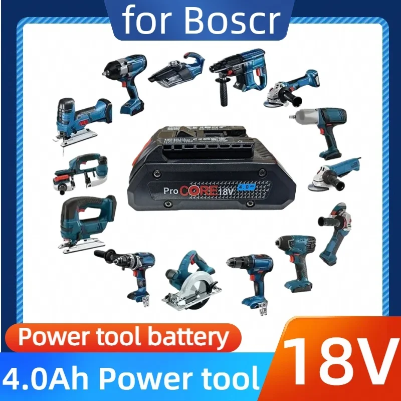 

НОВАЯ сменная батарея 18 В, 4,0 Ач, подходит для замены аккумуляторной батареи профессионального беспроводного электроинструмента Bosch