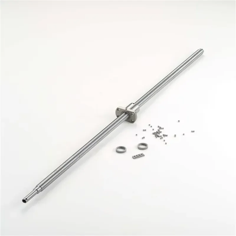Kit de Tornillo de Bolas de Acero BOSU SFK1402 SCR1402-1000MM CE C5 C7, Eje Roscado Mecanizado de 50 mm con Paso de 4 mm