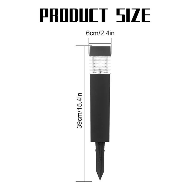 4 PCS De-Icing Light Solar Outdoor Garden Lamp Solar Ground Plug-In Light White Light Solar Powered Solar-Powered De-Icing Light