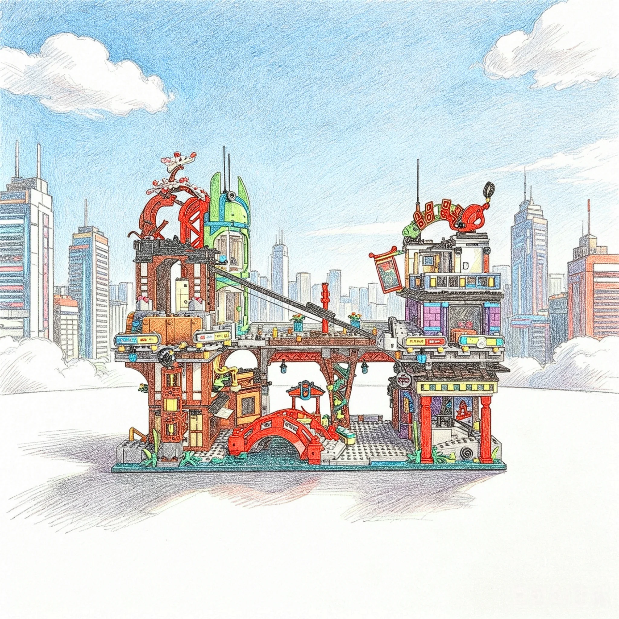 

2026 popular house building blocks holiday men's and women's workshop models birthday holiday gifts