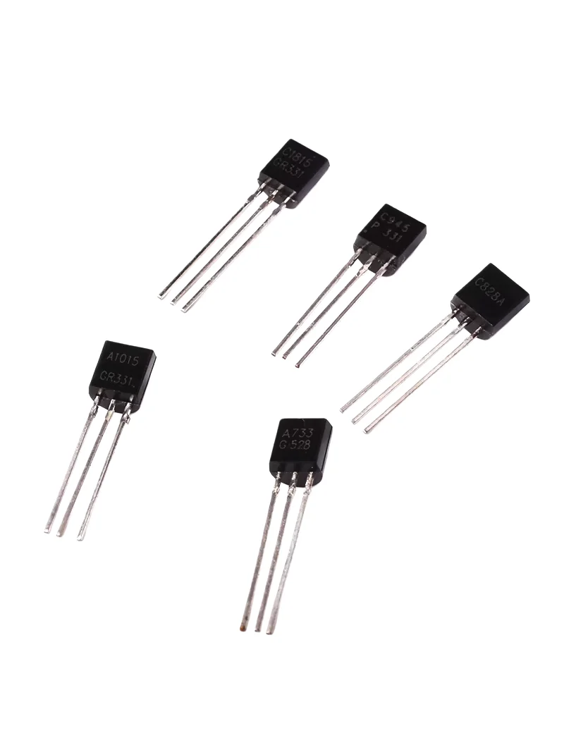 50PCS 2SC945 C1815 C828A 2SA733 A1015 direct insertion TO92 power transistor NPN/PNP type