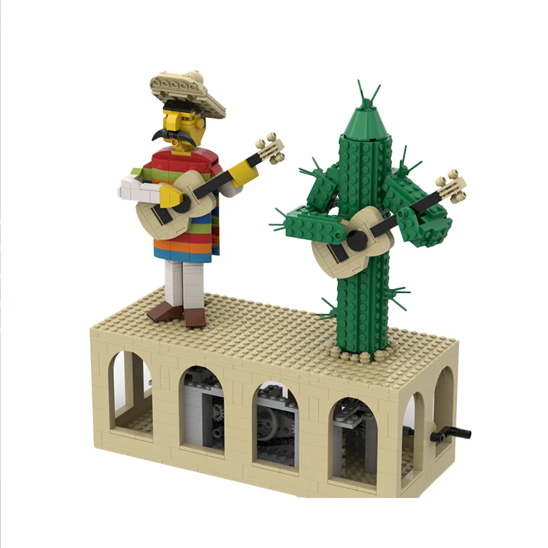 GBC عملية يدوية الموسيقار نموذج الغيتار اللعب وحدات تجميع MOC اللبنات التكنولوجيا الطوب لغز لعبة هدية عيد الميلاد