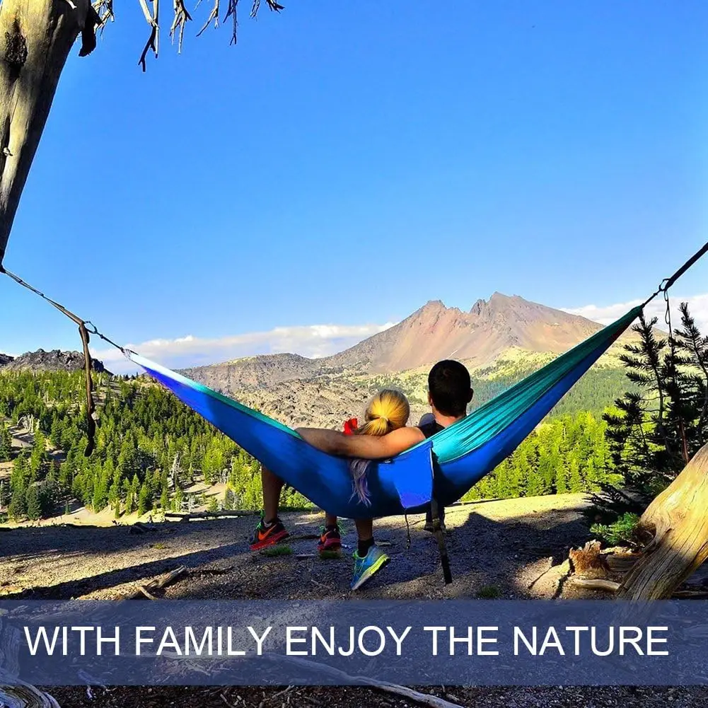 Camping Hammock Lightweight Essentials Portable Hammock with Tree Strap Outdoor Hiking Beach Backpacking Travel Camping Gear