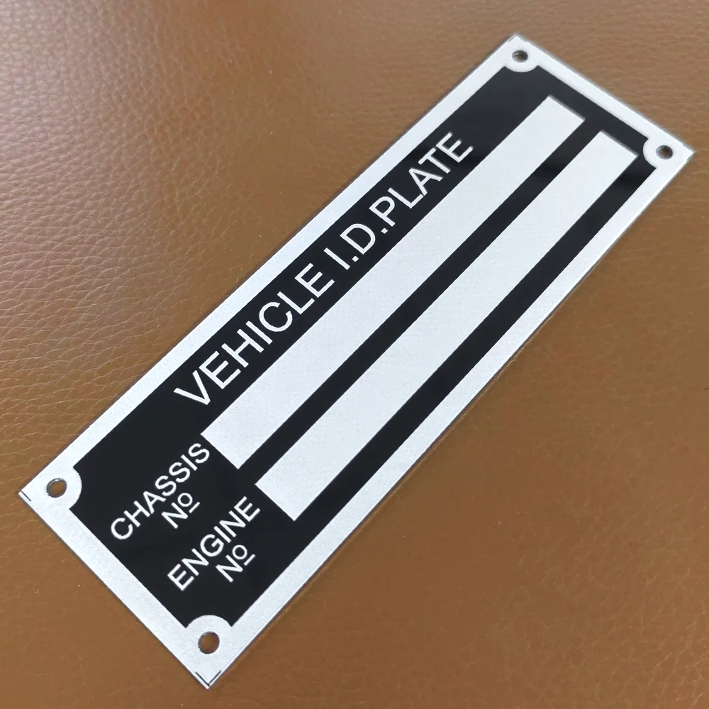 Trailer Vehicle ID Tag Aluminum Plant VIN Chassis Plates Car Motorbike Caravan RV Parts Camper Accessories
