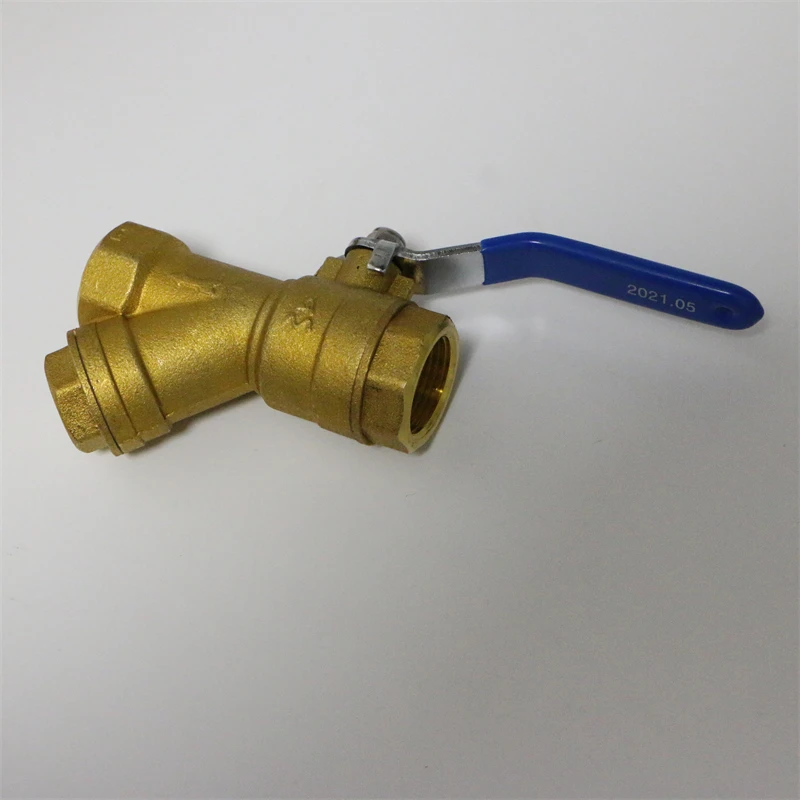 Dn15/20/25/32/40 Messing Hochwertiger Filter kugel hahn integriert verdicken y Typ Wasser kugel hahn Filter Wasser ventil – Detail 1