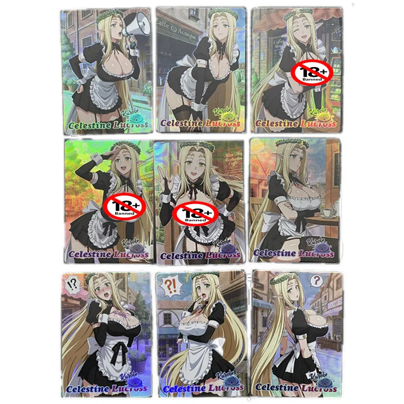 

9 шт./компл., фанатская игра, аниме, сексуальная карта, черный зверь, Crestin, эльф, богиня, флэш-обнаженная карта 18+ ACG, коллекция комиксов для взрослых, игрушка в подарок