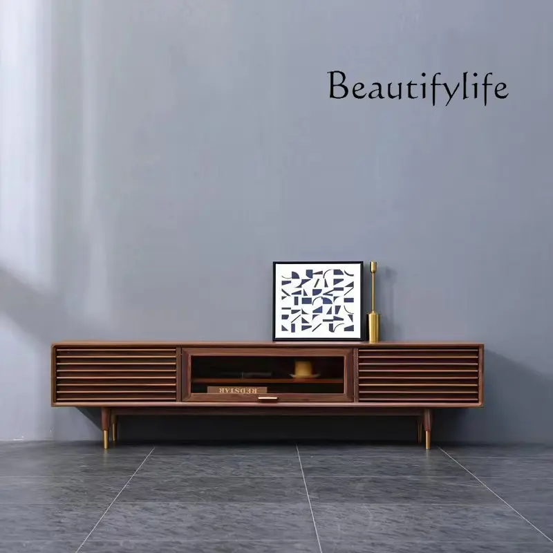 

Nordic Antique Style Solid Wood TV Cabinet Minimalist Creative Audiovisual Cabinet