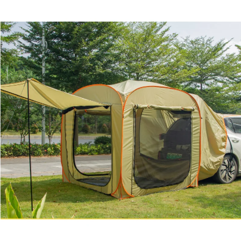 Imagem -02 - Impermeável e Windproof Tenda Traseira do Carro Camping ao ar Livre Caminhadas Pára-sol Tendas Self-driving Tour Toldo Traseiro do Carro