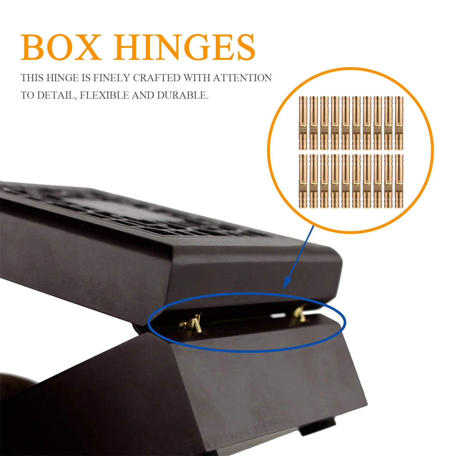 

20Pcs Copper Hinges for Jewelry Boxes Durable Wear-Resistant Not Easy to Damage Or Deform Jewelry Box Hinge Copper Hinges