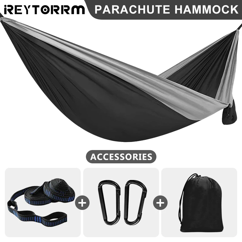 86x35inch Outdoor Single Camping Hammock High Quality Portable Lightweight Parachute Hammocks for Park Travel Adventure Patio