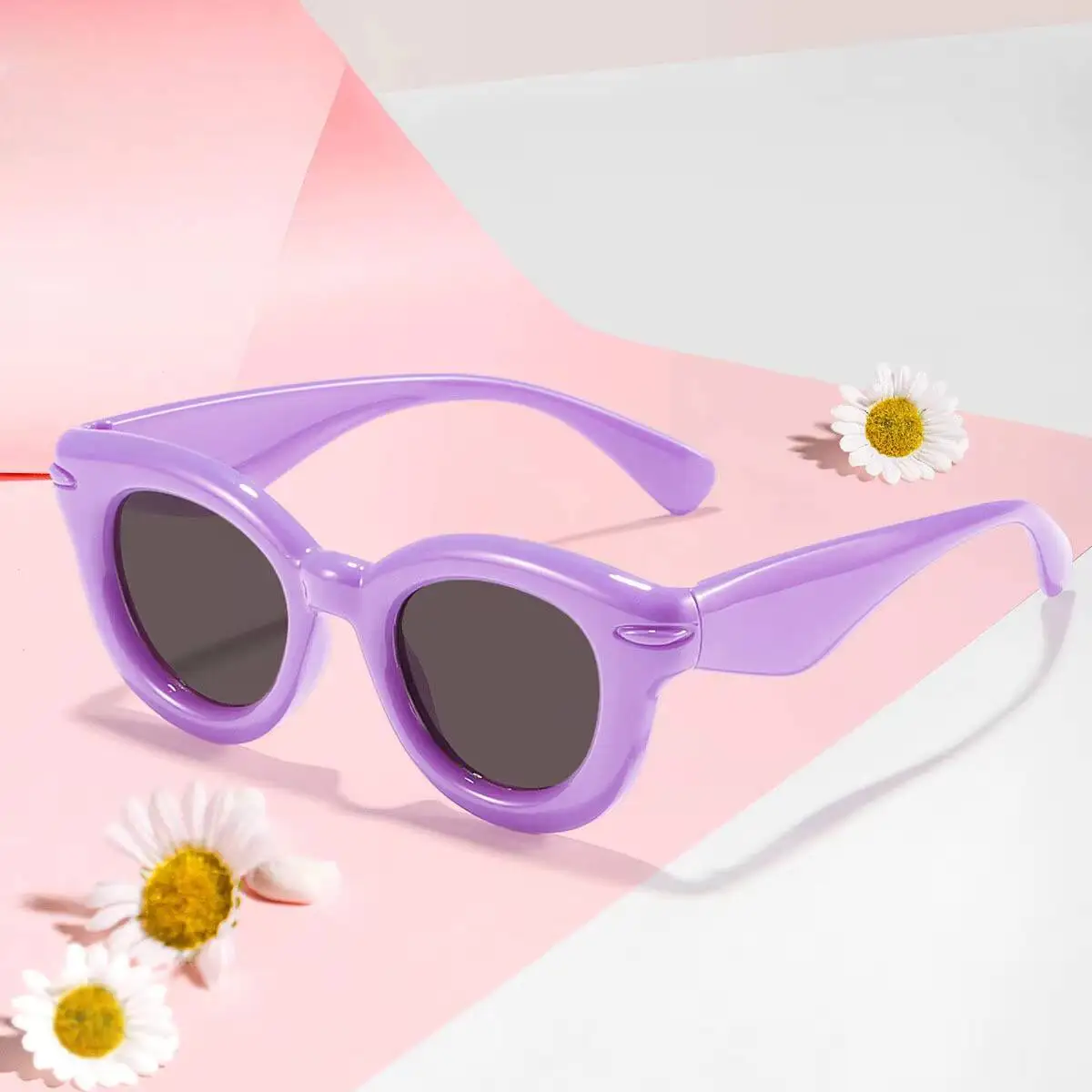 2026  New Bubble Round Frame Candy Color Sunglasses for Children, Parent Child Version, Baby Sunglasses, Personalized Children's