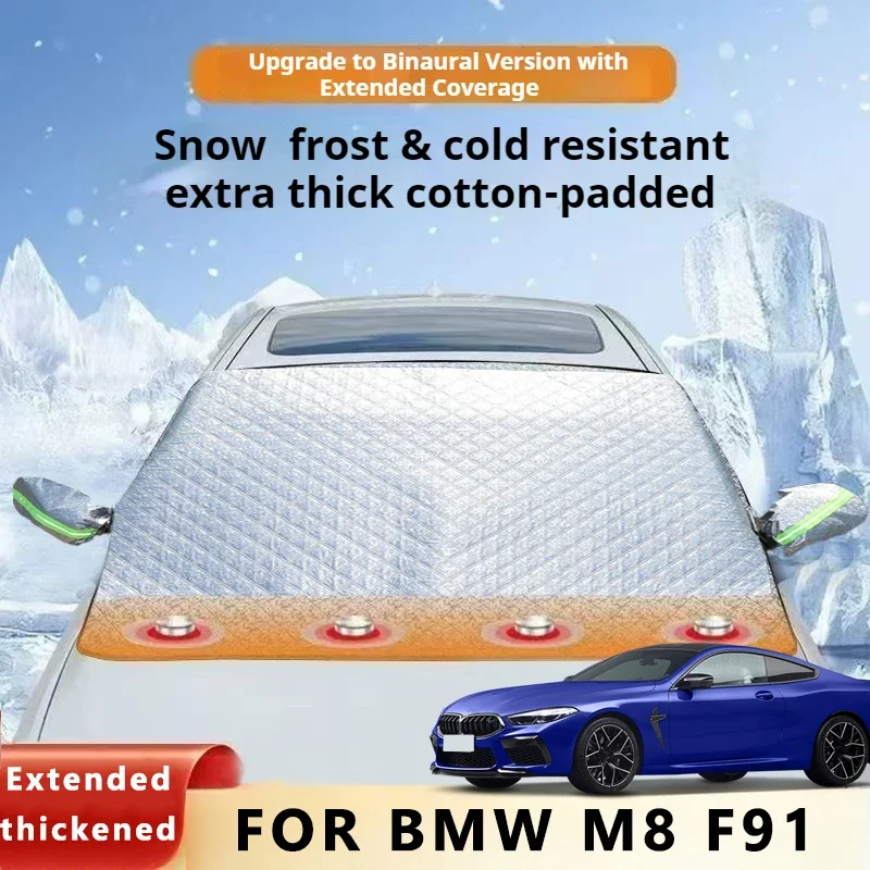 

Thickened Car Now Sunshade Windshield Cover With 5/9 Magnets UV Protection Anti Snow Sunlight For BMW M8 F91 F92 F93