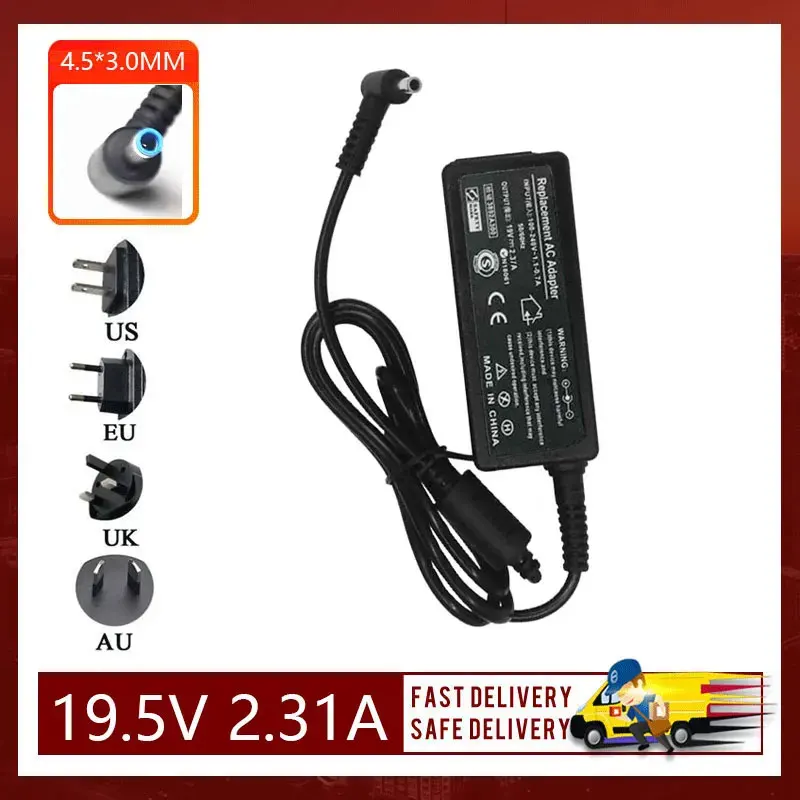 

New Laptop Charger Adapter For HP 19.5V 2.31A 45W 4.5*3.0MM Probook 440 450 G8 power adapter