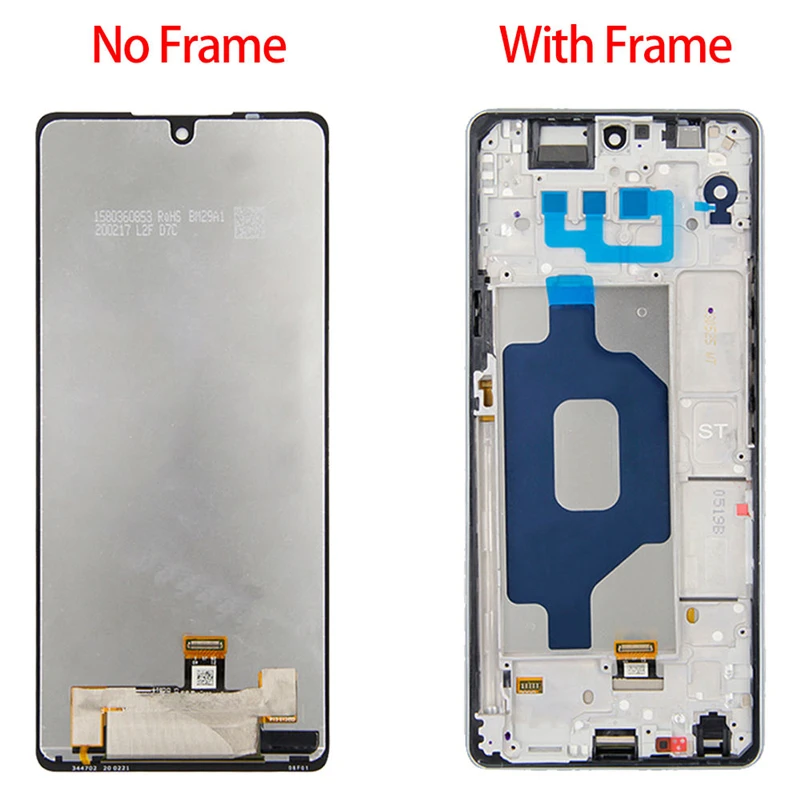 LCD For LG Stylo 6 Display Touch Digitizer Assembly Q730 Screen with Frame Replacement Parts Silver Blue Black