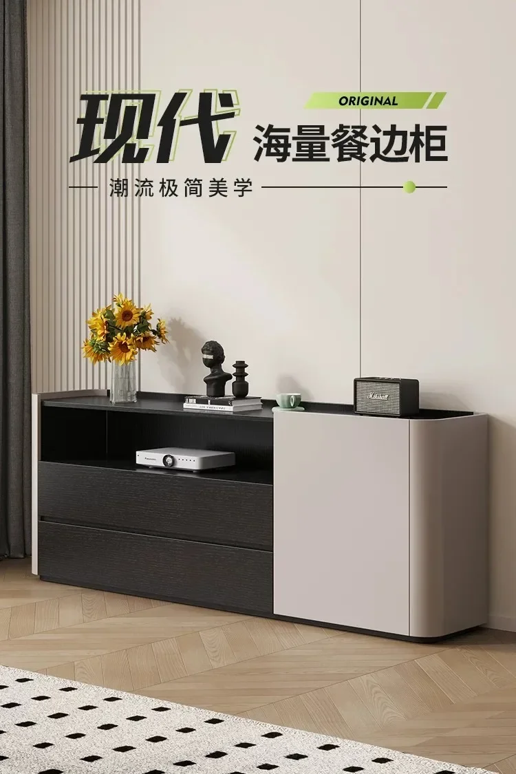 Solid wood dining room space storage cabinet living room modern entrance cabinet