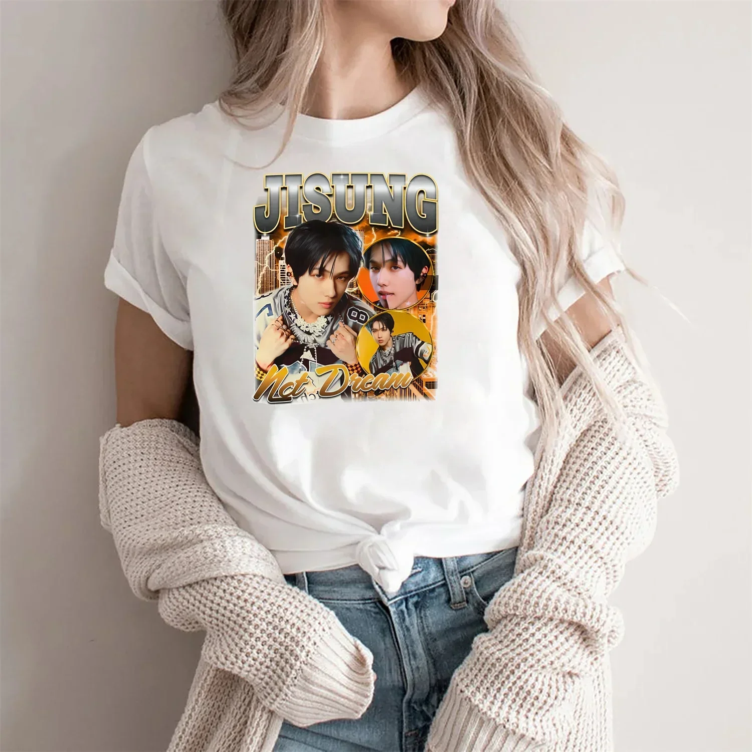 NCT Dream Jisung Inspired Bootleg Shirt K-pop Fan Art Apparel Kpop Shirt kpop Gift Nct Shirt Nct 127 Tee Nctzen Gift Women Tops