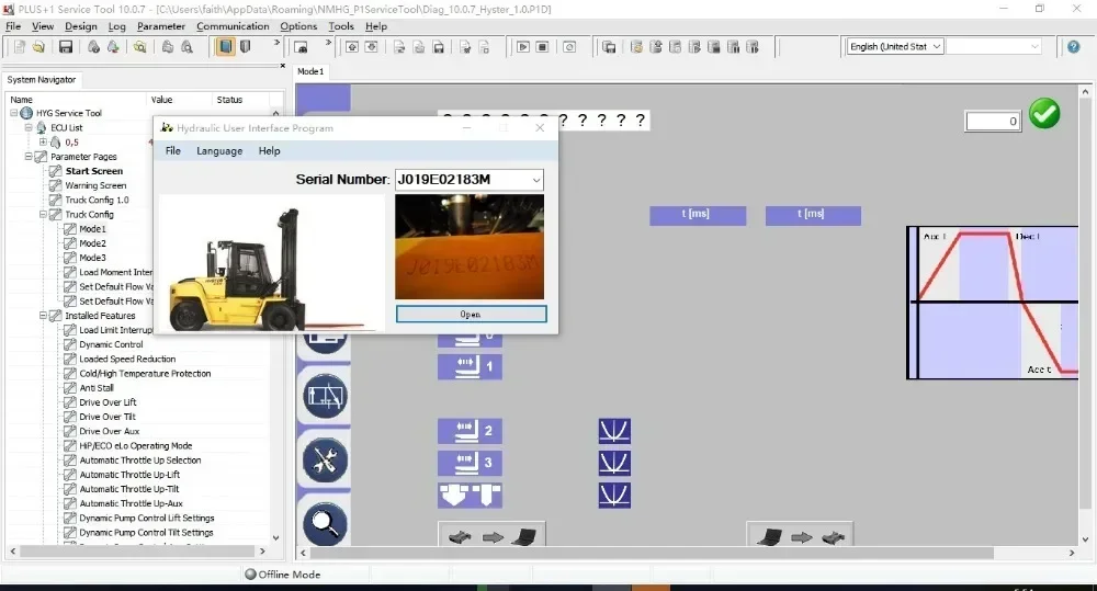 أداة الخدمة الهيدروليكية TruckEPC Hyster And Yale 10.0.7