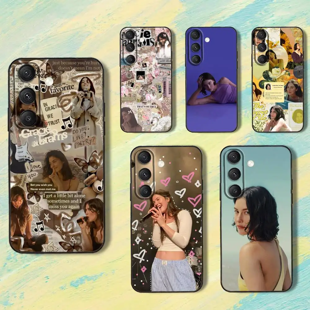 

G-Gracie A-Abrams-ES Singer Phone Case For Samsung S22,S24,S25,S23,S20,S30,S21,Ultra,Plus,5G,Fe,Lite black Silicone Phone Cover