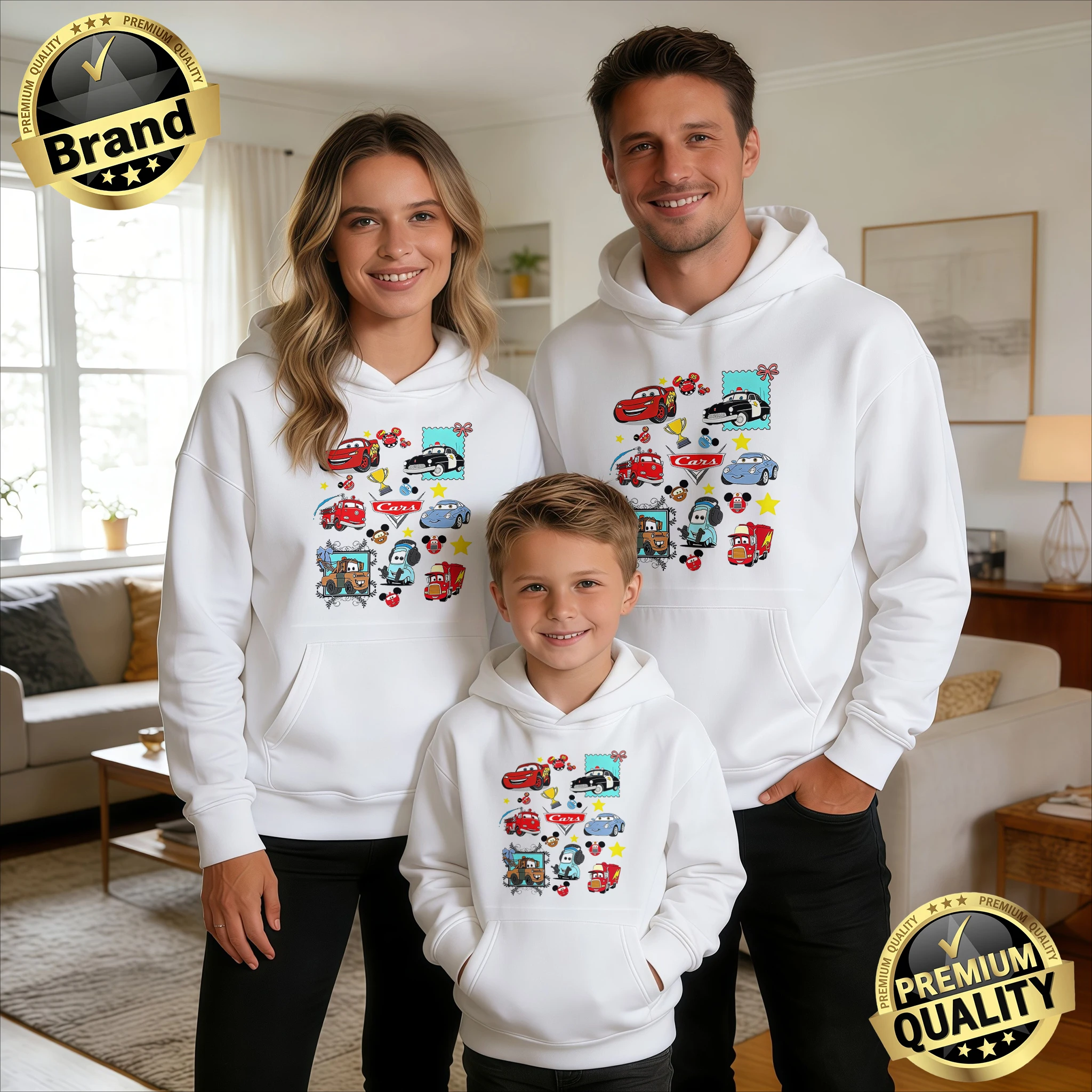 

Худи «Молния МакКуин» для всей семьи, осень-зима 2026, модная теплая хлопковая толстовка, свободная повседневная куртка унисекс