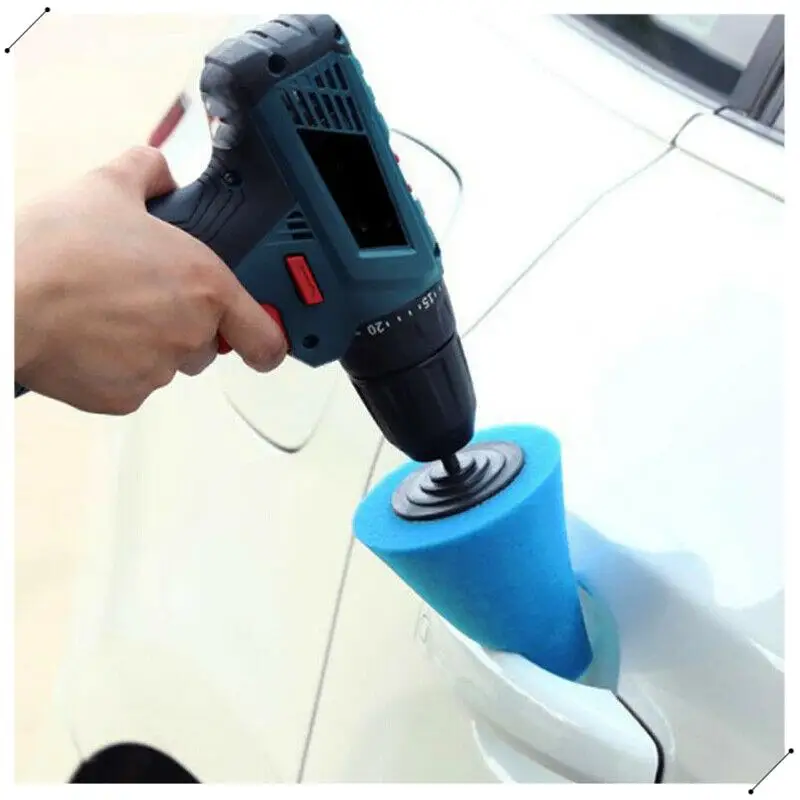 Car Wheel Hub Polish Buffing Shank Polishing Sponge Cone Metal Foam Pad For Car Wheels Car Doors And Handles 4Pcs