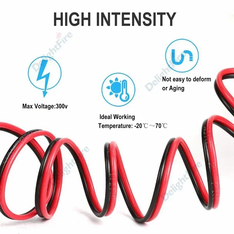 2 3 4 5 6 Pin Led Strip Wire 12V 24V Red Black Electrical Wire 22 20 18 AWG Tinned Copper Cable For WS2812B WS2813 5050 RGBW