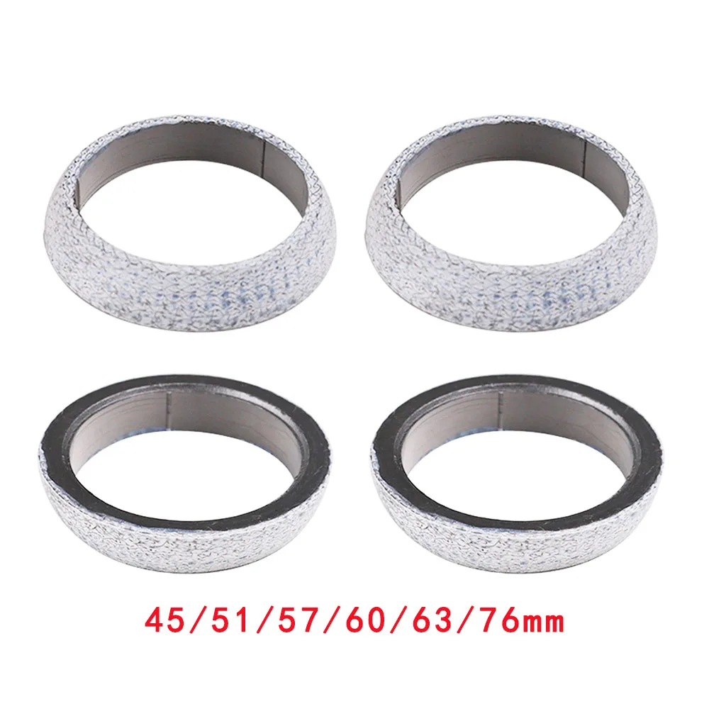 4PCS 45-76mm Exhaust Manifold Downpipe Donut Gasket Seal Ring Exhaust Tail Pipe Weld-On Flange Gasket Accessories for Vehicles