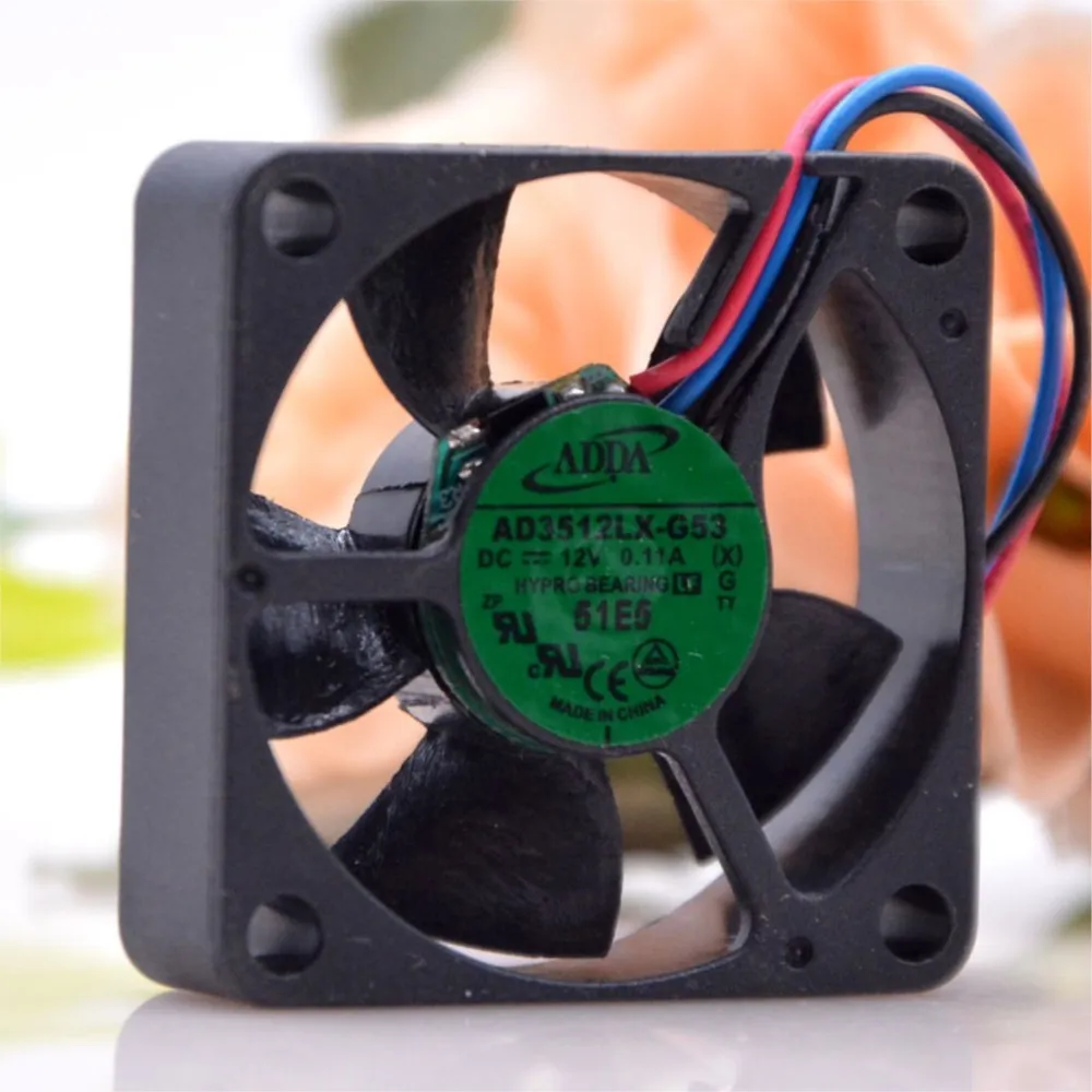 

AD3512LX-G53 for ADDA 35mm 12V 0.11A 3-Wire CPU Case Cooling Fan, 9500RPM, 8.1CFM Electronics Computer
