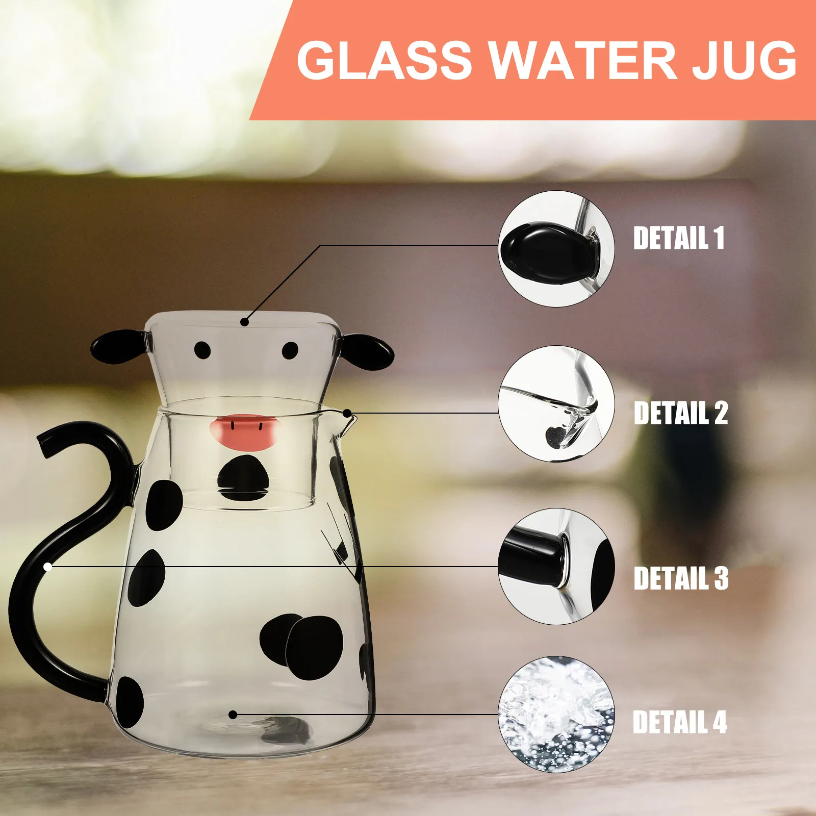 

Набор из 1 предмета: Стеклянный чайник для холодных напитков, термостойкий, из боросиликатного стекла, прозрачный, для микроволновой печи, для чая, кофе, молока, сока