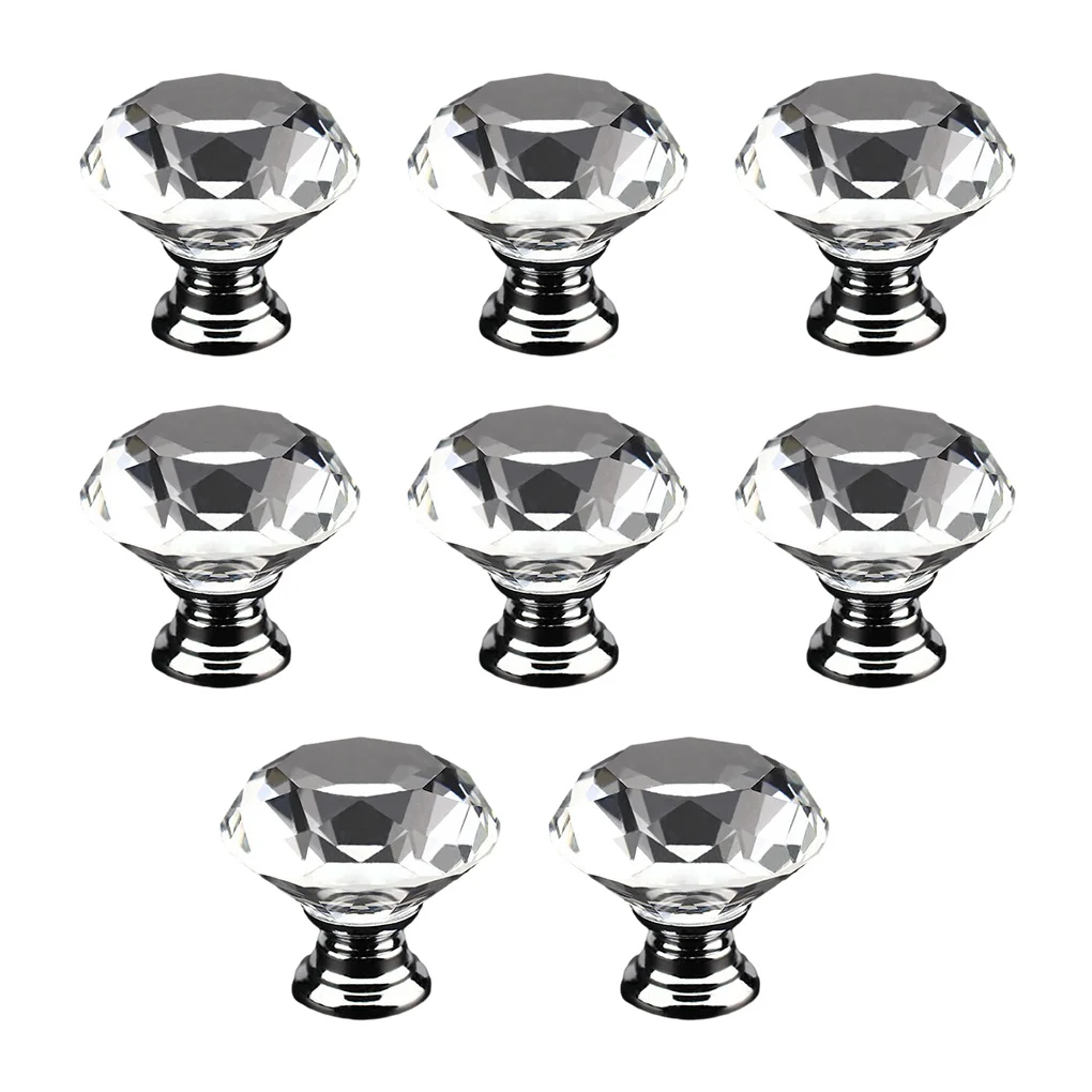 

Sleek Appearance Drawer Knobs For Kitchen Cabinet Handles Easy-to-install Knobs For Furniture Unique Silver base-pink