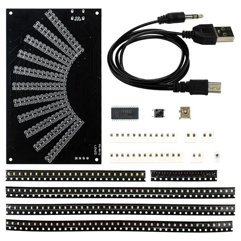 DIY LED Music Spectrum Display Kit With Acrylic Shell For Audio Visualizer DIY Displays Dynamic Audio Visualizations In Real-tim