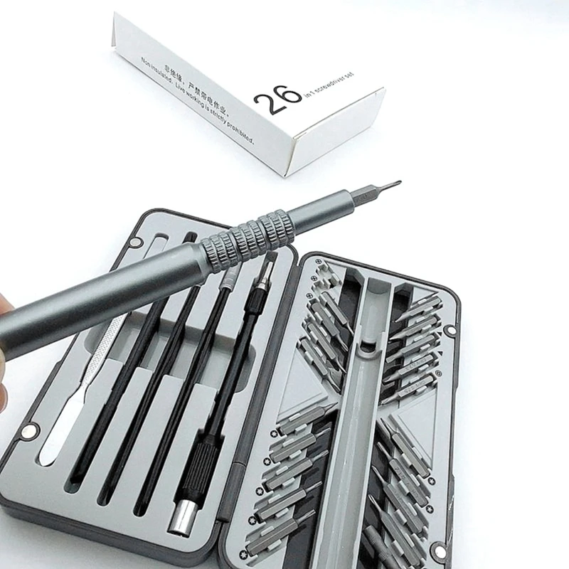 26-In-1 Multifunctional Screwdriver Set Household Multifunctional Tools Mobile Phone Screwdriver Replacement