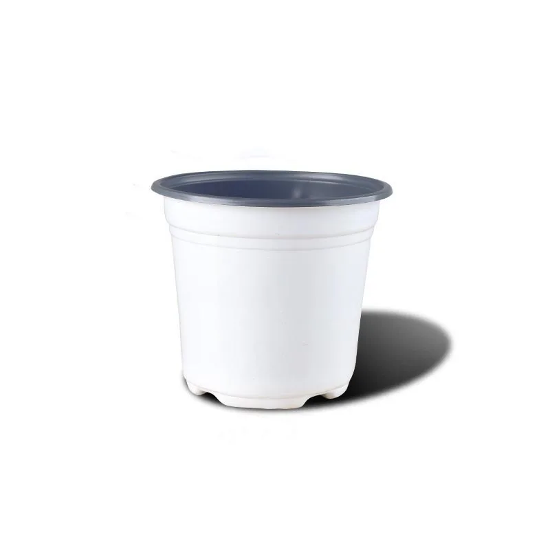 Durable Two tone seedling pot, plastic pot with drainage holes, specially designed for horticultural plant cultivation D4