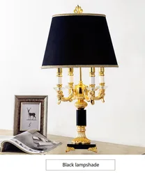 High Quality Luxury Fashion Black Crystal Table Lamp Bedroom Bedside Lamps Brief Modern Decoration Table Lamp