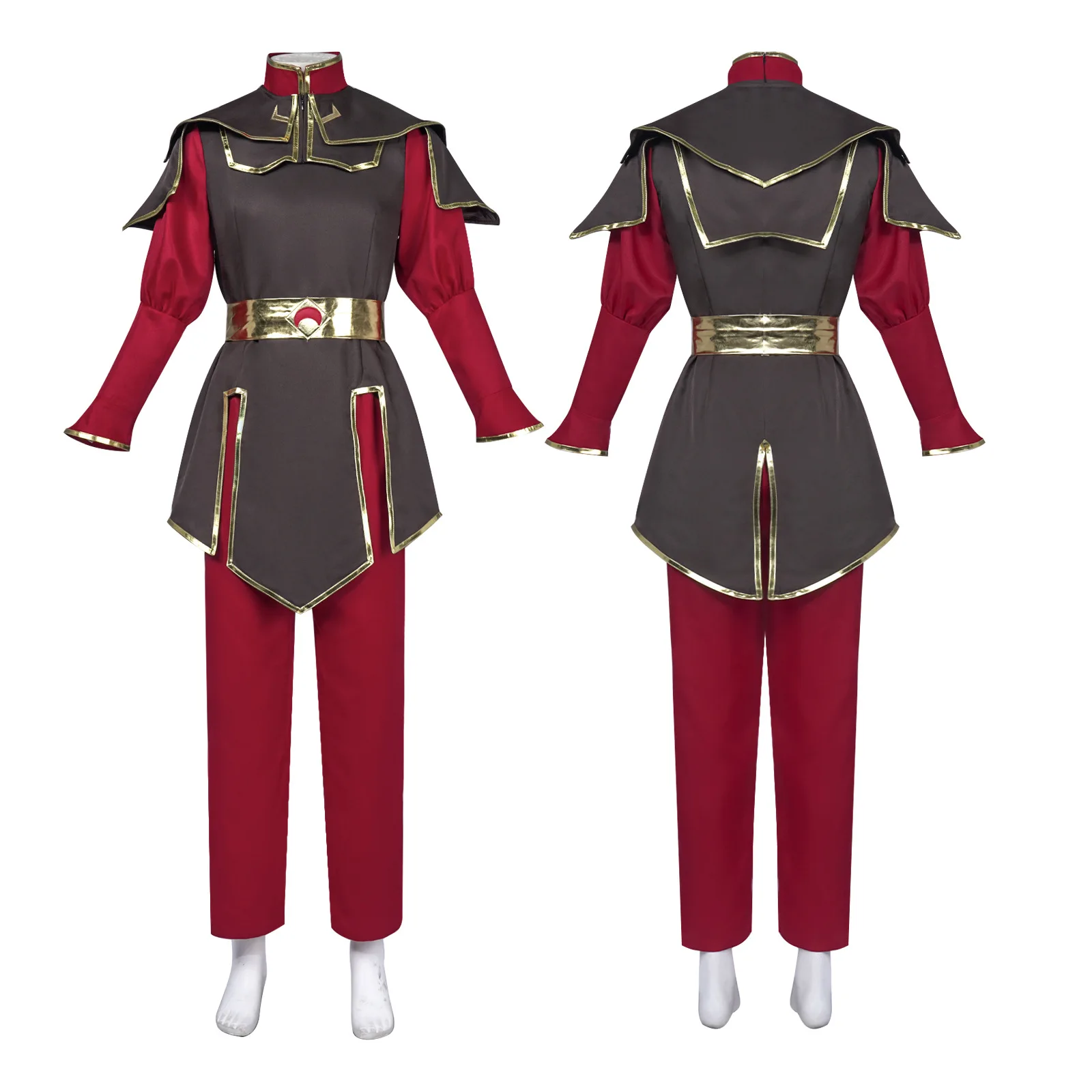 

Azula Cosplay Costume Airbender Uniform King's Prince Top Vest Pants Outfits Adult Men Womenhalloween Disguise Uniform Suit