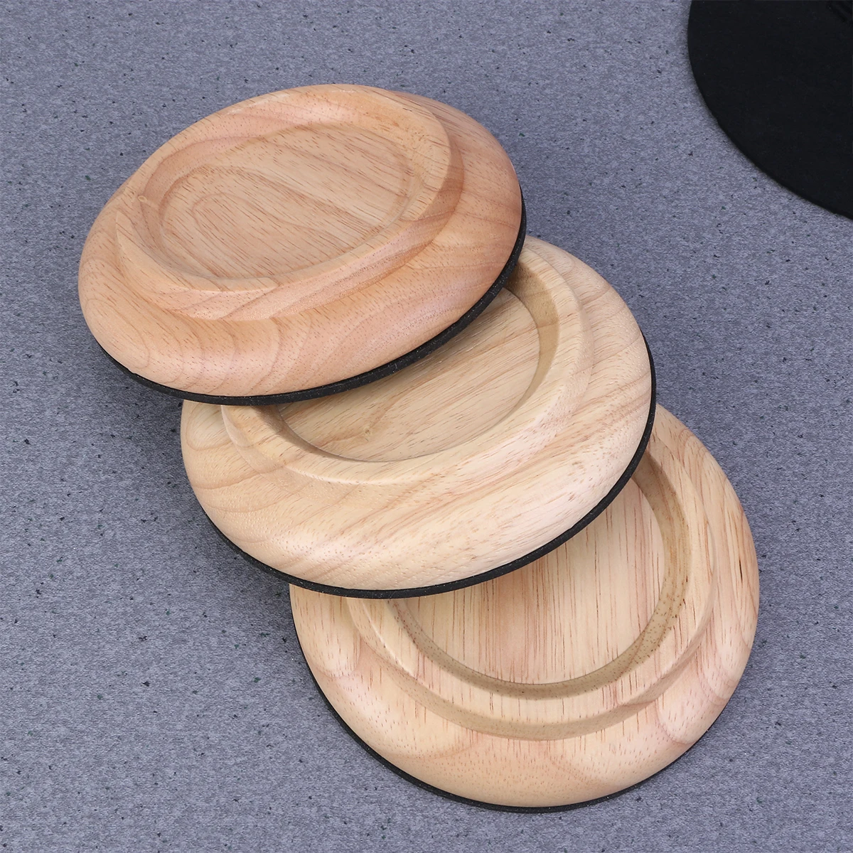 

3 Pcs Furniture Pads for Hardwood Floors Piano Mat Caster Cups Round Foot Casters