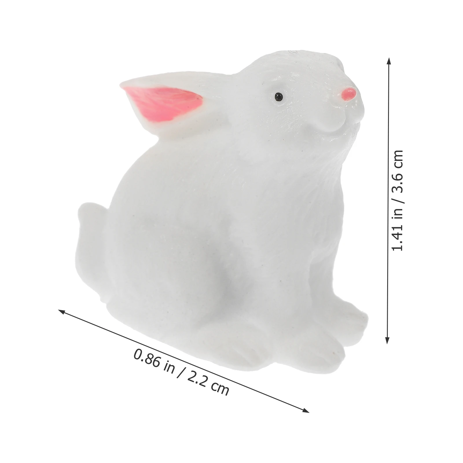 

12 Pcs Mini Bunny Decor Resin Statue Rabbit Easter Adorable Landscape Photography Props Child Statues Gardening