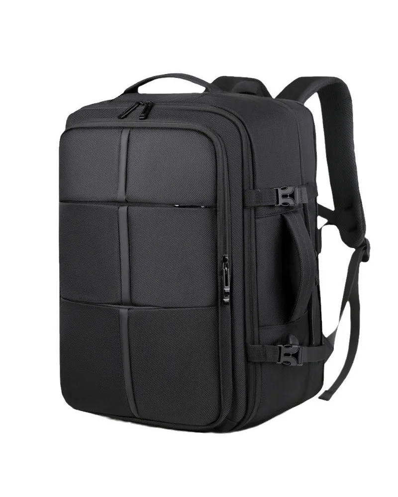 Men's business large-capacity computer bag business trip storage travel bag student class solid color backpack men
