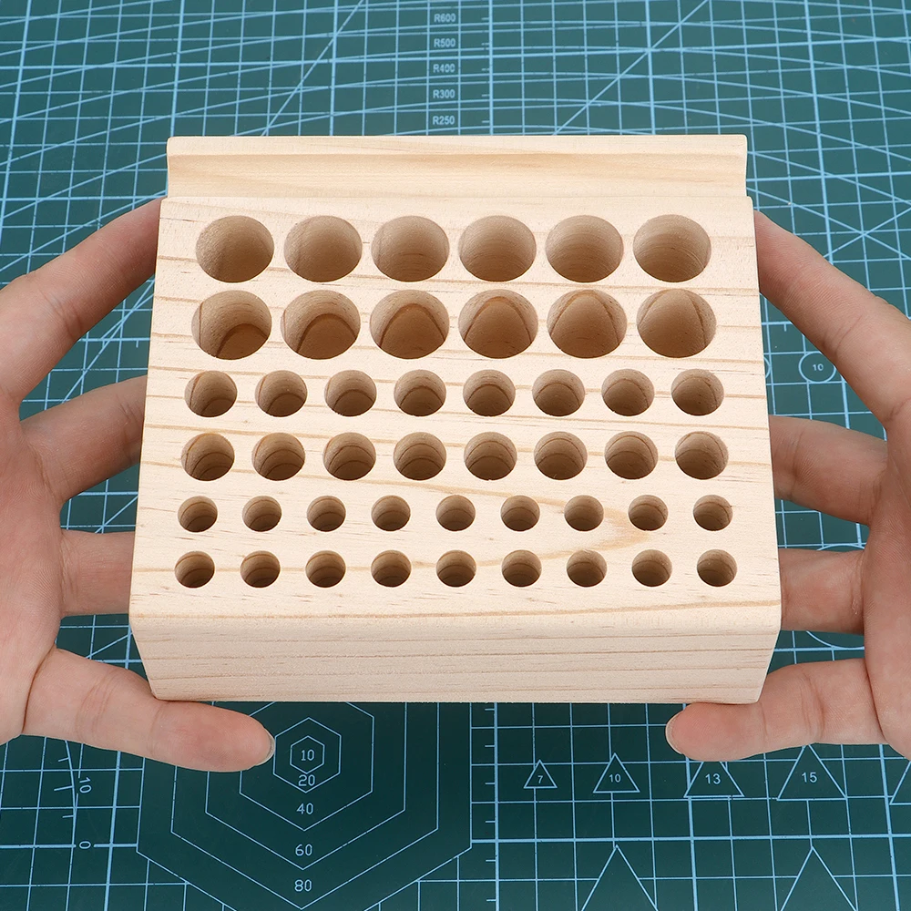 

Деревянная подставка для хранения инструментов (1 шт.), профессиональная рамка для хранения инструментов для работы с кожей, вырубки, штамповки и ручного шитья.