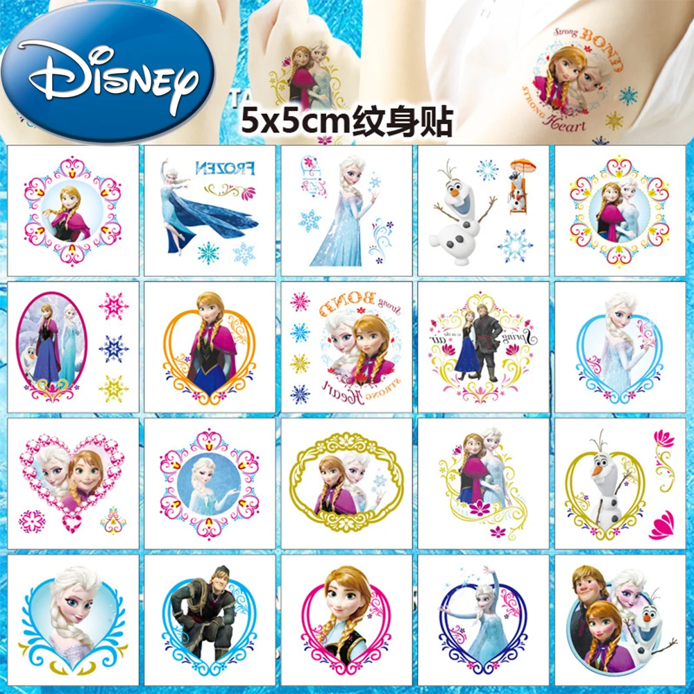 20pcs Anime Frozen Cute Princess Tattoo Stickers Waterproof Temporary Tattoo Decal Kid Arm Face Body Art Fake Tattoo Sticker Toy